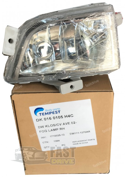 Фара протитуманна, противотуманки права Шевроле Авео, CHEVROLET AVEO T200 04-06 (пр-во TEMPEST)