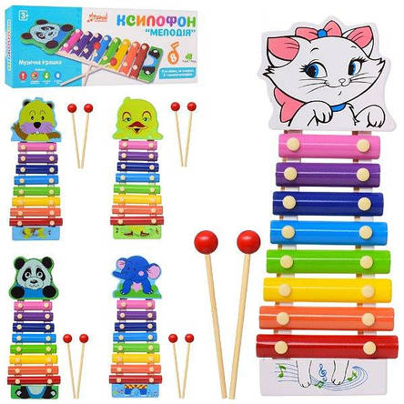 Дерев'яна іграшка для дітей Ксилофон, фото 1