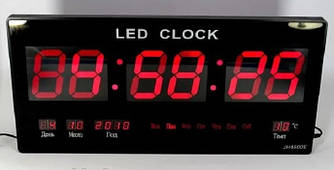 Електронний настінний годинник LED CW 4622 Red