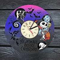 Годинник настінний кольоровий з дерева «Nightmare before Christmas»