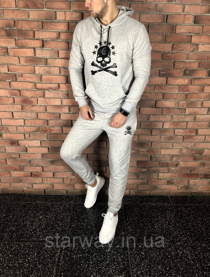 Спортивний костюм philipp plein з капюшоном | black logo