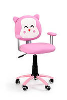 Розове крісло комп'ютерне KITTY (розовий/білий) (Halmar)