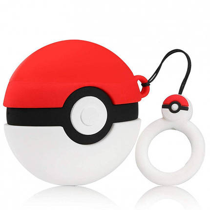 Чохол для навушників Apple AirPods Pro Alitek Pokeball White/Red + карабін, фото 2