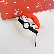 Чохол для навушників Apple AirPods Pro Alitek Pokeball White/Red + карабін, фото 2