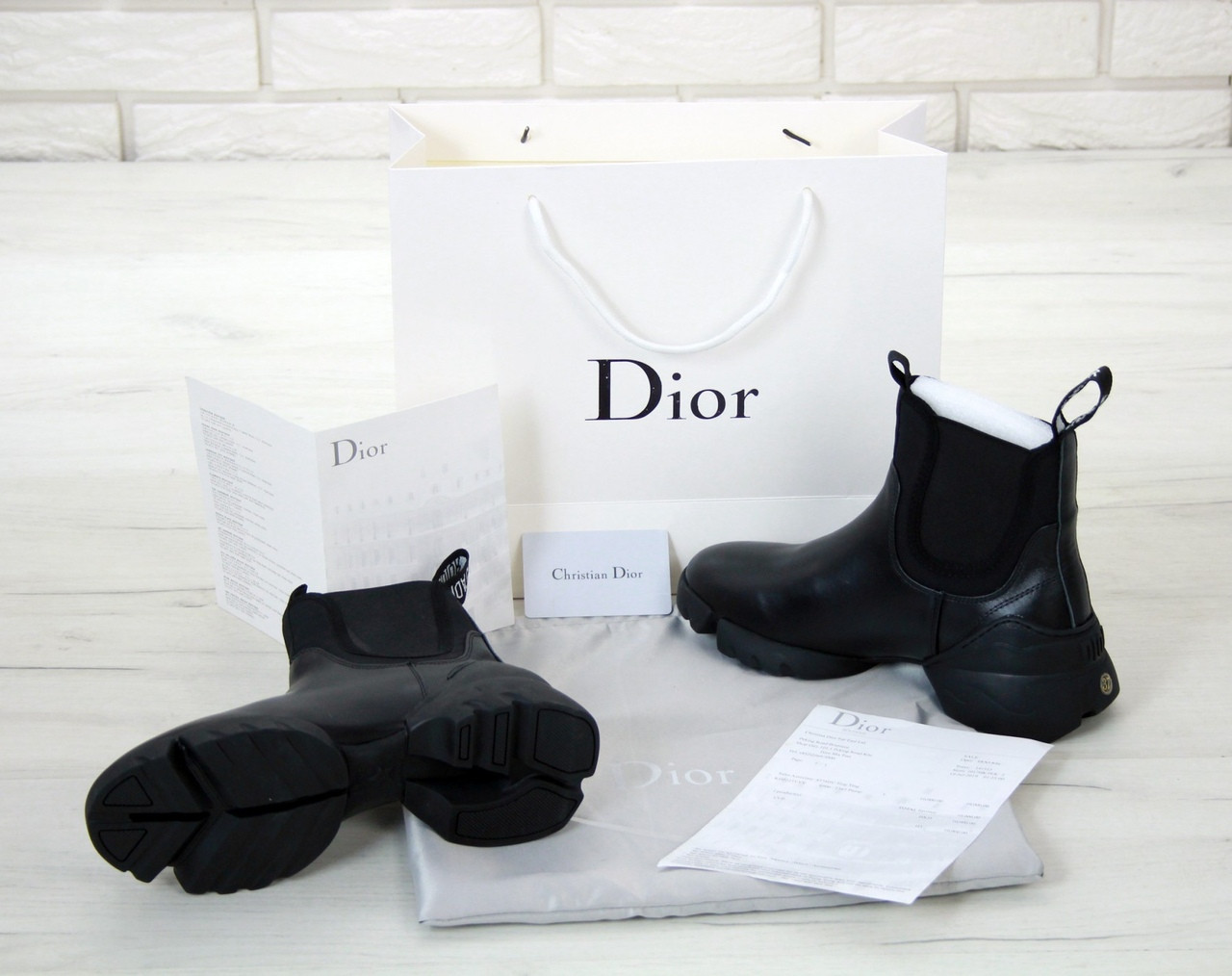 Черевики жіночі чорні демісезонні Dior Boots (02834)