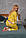 Жіноча піжама попожама комбінезон із кишенею на попі попожама Love you жовта, фото 6