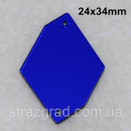 Дзеркальні пришивні стрази Космік С/С 24х34 Sapphire