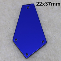 Дзеркальні пришивні стрази З/З 22х37 Sapphire