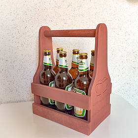 Декоративний ящик із фанери для пива на 6 пляшок із гравіюванням