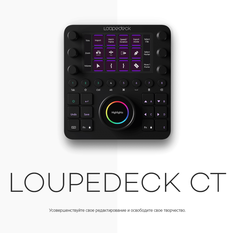 Панель Loupedeck Creative Tool для обробки фотографій і відео (LDCT)(LOLDCT)