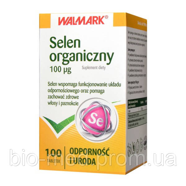 Selen 100 μg — для волосся й нігтів, 100 таб. (Walmark), фото 1