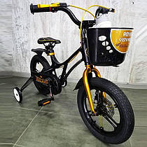 Дитячий велосипед 14 GALAXY Black чорний магнієва рама