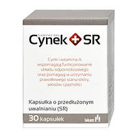 Cynek + SR - цинк для волос, кожи и ногтей, 30 твердых капсул