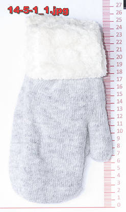 Рукавиці в'язані жіночі подвійні - різні кольори - 14-5-1, фото 2