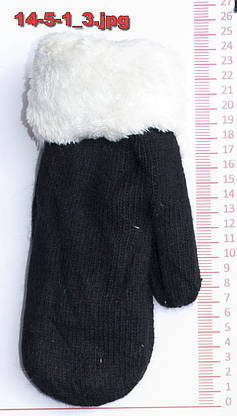 Рукавиці в'язані жіночі подвійні - різні кольори - 14-5-1, фото 4