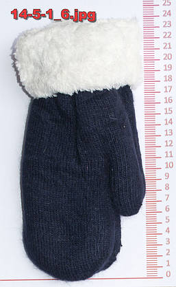 Рукавиці в'язані жіночі подвійні - різні кольори - 14-5-1, фото 5