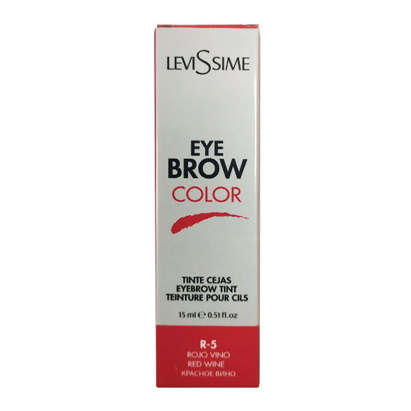 Професійна фарба для брів Levissime Eye brow color Брови, Шкіра голови, Обличчя, фарбування брів, Червоне вино R-5
