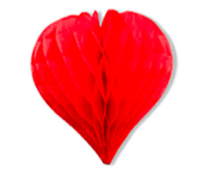 Підвіска "Серце червоне соти" 15 см