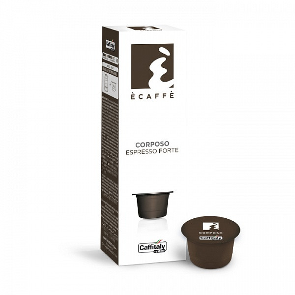 Кава в капсулах Caffitaly Cafissimo Ecaffe Corposo 9/10 (45% арабіка / 55% робуста) 10 шт. Італія