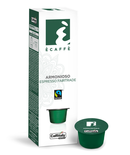 Кава в капсулах Caffitaly Cafissimo Ecaffe Armonioso 7/10 (70% арабіка / 30% робуста) 10 шт. Італія