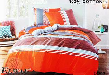 Комплект постільної білизни ELWAY євро 5041 сатин