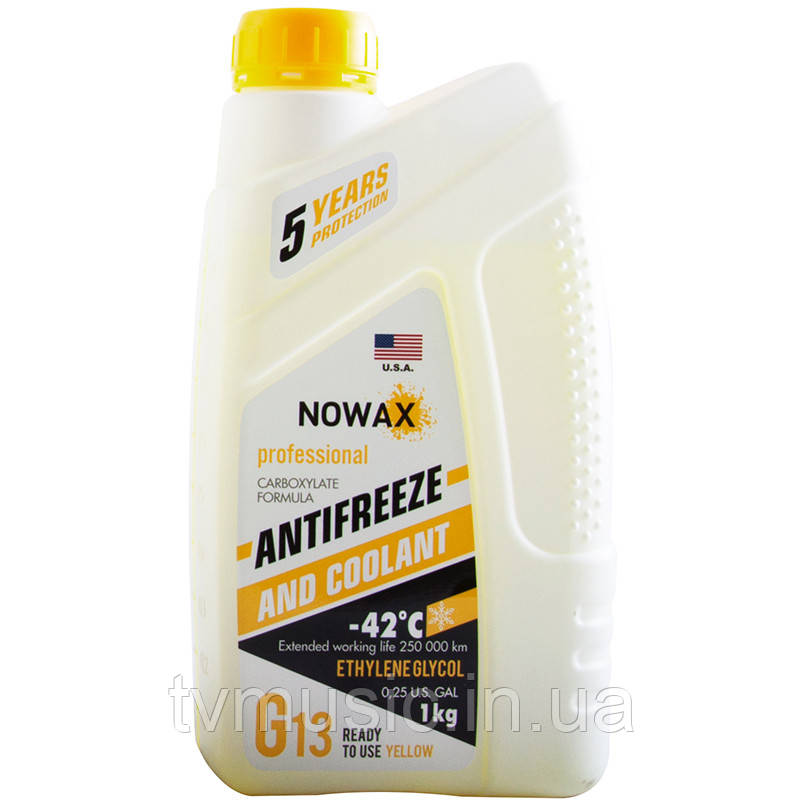 Антифриз Nowax Yellow G13 -42 °C жовтий 1 кг