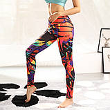 Спортивний костюм жіночий для фітнесу. Комплект лосини і топ для йоги, спорту, тренувань, розмір S (рожевий), фото 7