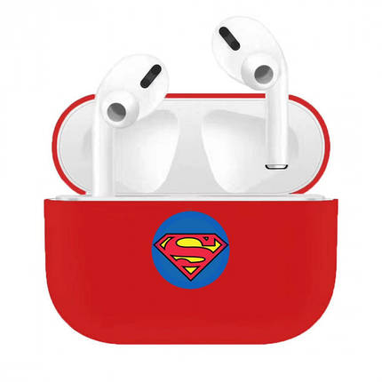 Чехол для Apple AirPods Pro Alitek Superman (Супермен) Red case, фото 2