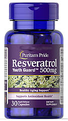 Puritan's Pride Resveratrol 500 mg, Ресвератрол (30 капс.)