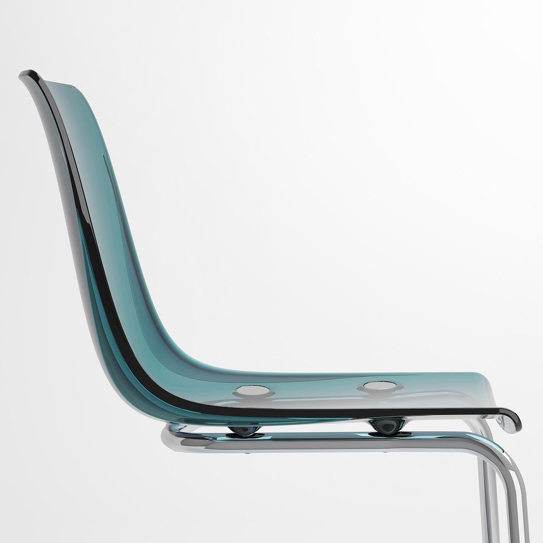 Кресло для столовой IKEA TOBIAS хромированный синий 603.347.22 - фото 4 - id-p1126996741