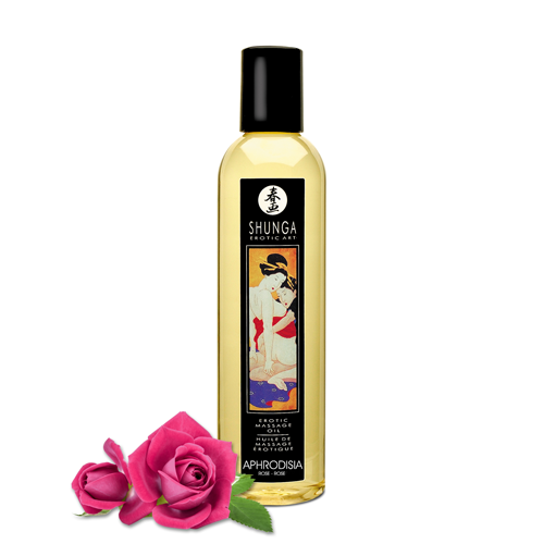 Масажне масло Shunga Erotic Massage Oil з ароматом троянди 250мл   | Knopka