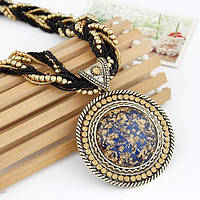 Медальйон на ланцюжку з бісеру модель "2482"