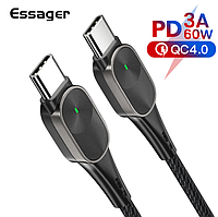 Кабель для швидкої зарядки телефону смартфона USB Type-C - USB Type-C 1м. Зарядний провід шнур ЮСБ Тайп З D22F