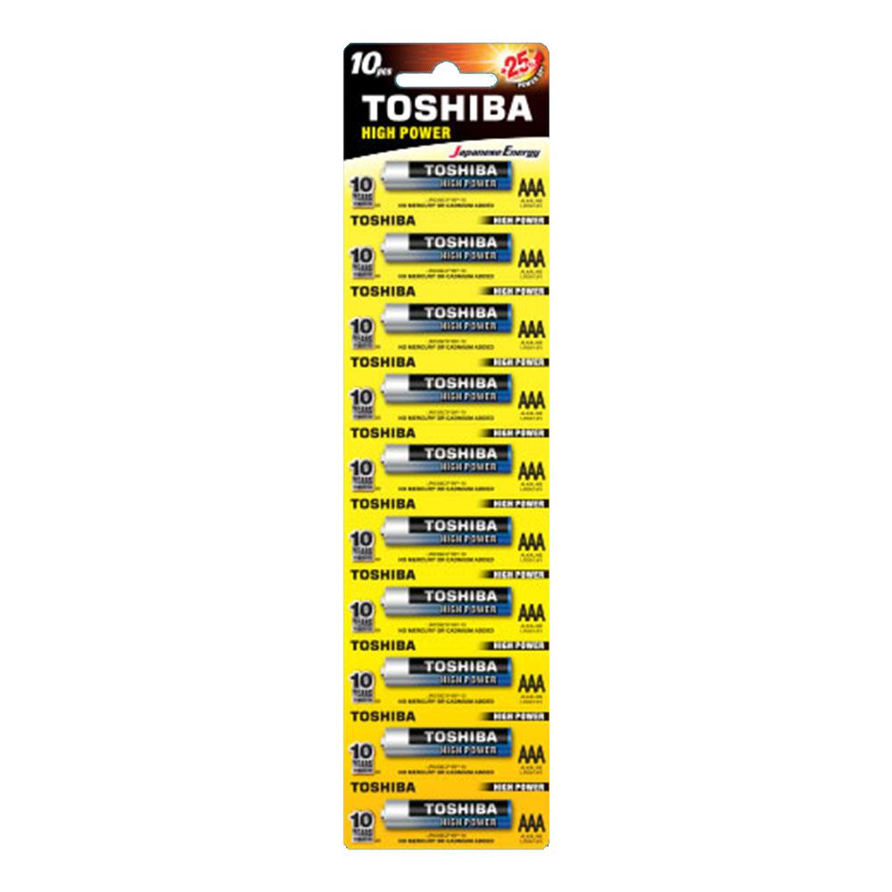 Батарейки AAA (LR03) Toshiba High Power Alkaline (1.5v) 10 шт.