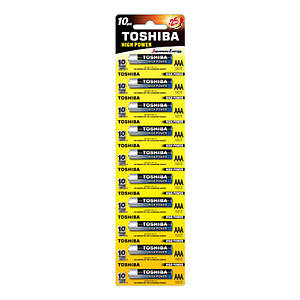 Батарейки AAA (LR03) Toshiba High Power Alkaline (1.5v) 10 шт.