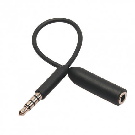 Кабель перехідник аудіо Alitek 3.5 мм jack Male 4 pin на 3.5 мм jack Female 3 pin, фото 1
