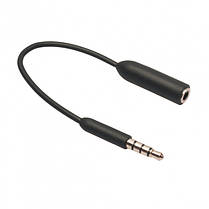 Кабель перехідник аудіо Alitek 3.5 мм jack Male 4 pin на 3.5 мм jack Female 3 pin, фото 5