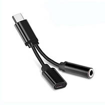 Кабель розгалужувач, перехідник Alitek USB Type-C (male) — 3.5 мм + USB Type-C (female) тканина, фото 5