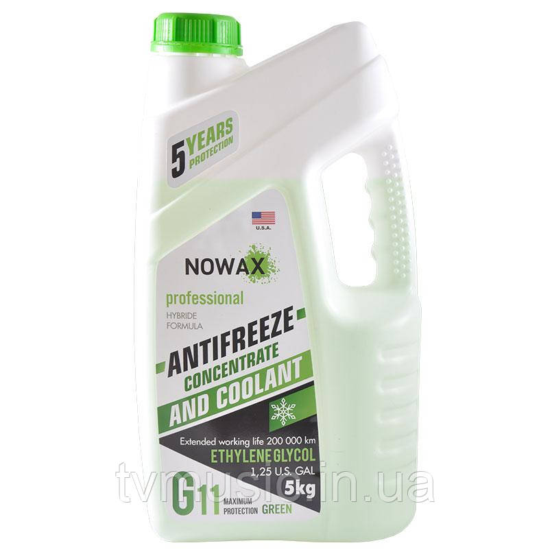 Антифриз-концентрат Nowax Green G11 зелений 5 кг