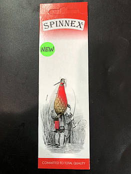 Блешня Spinnex Atom 2g HM red/gold