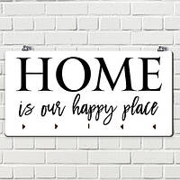 Ключниця настінна Home is our happy place 36х18 см (KEDM_20F004)