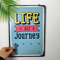 Ключниця настінна Life is just a journey 25х36 см (KEDB_20F005)