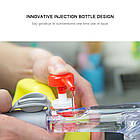 ОПТ Багатофункціональна щітка для миття посуду з дозатором для мийного засобу та насадками пластик, фото 3