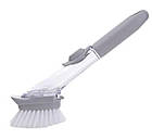 ОПТ Багатофункціональна щітка для миття посуду з дозатором для мийного засобу та насадками пластик, фото 5