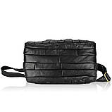 Сумка шкіряна жіноча стильна. Сумочка з натуральної шкіри (чорна), фото 7