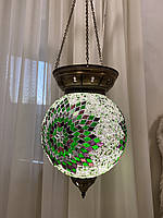 Стельовий великий турецький світильник Sinan з мозаїки ручної роботи ЗЕЛЕНИЙ 2