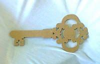 Ключница - вешалка Ключик 41,5х20,5х1 см МДФ заготовка для декора