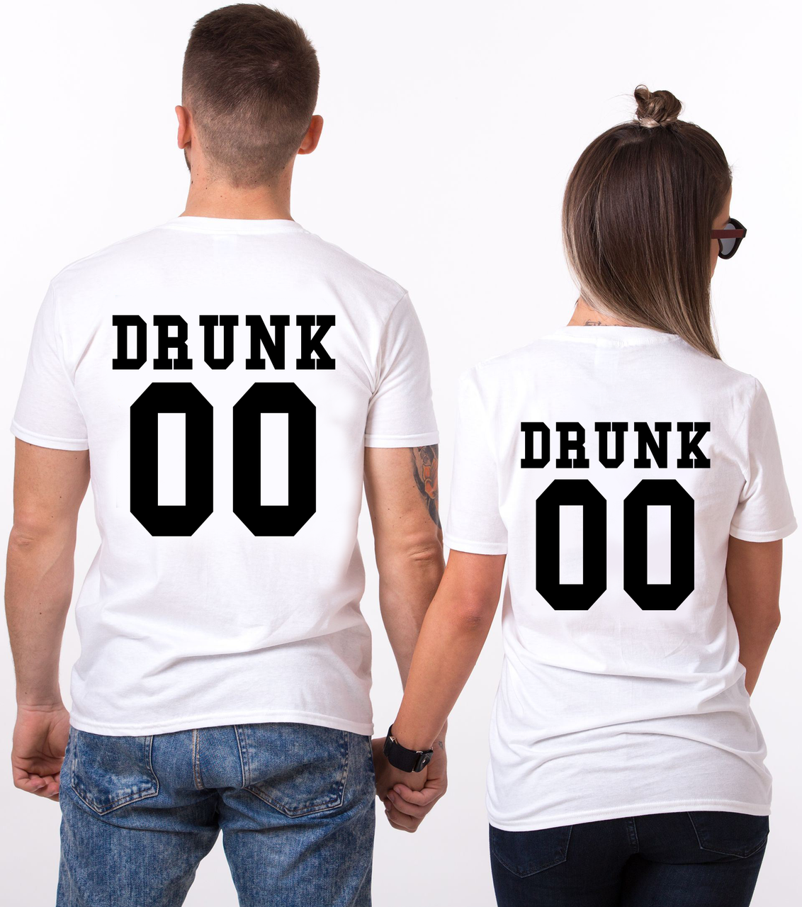 Парні іменні футболки "Drunk" [Цифри можна змінювати] (50-100% передоплата)