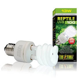 Hagen Exo Terra Reptile UVB 100 Tropical Terrarium Bulb лампа-компакт для тропічного тераріуму 13Вт