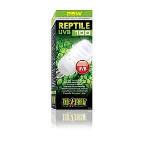 Hagen Exo Terra Reptile UVB 100 Tropical Terrarium Bulb лампа-компакт для тропічного тераріуму 26 Вт